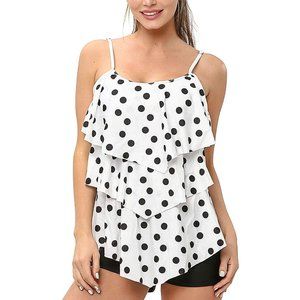 KENANCY Women (size  Small) Two Piece Flounce Tank